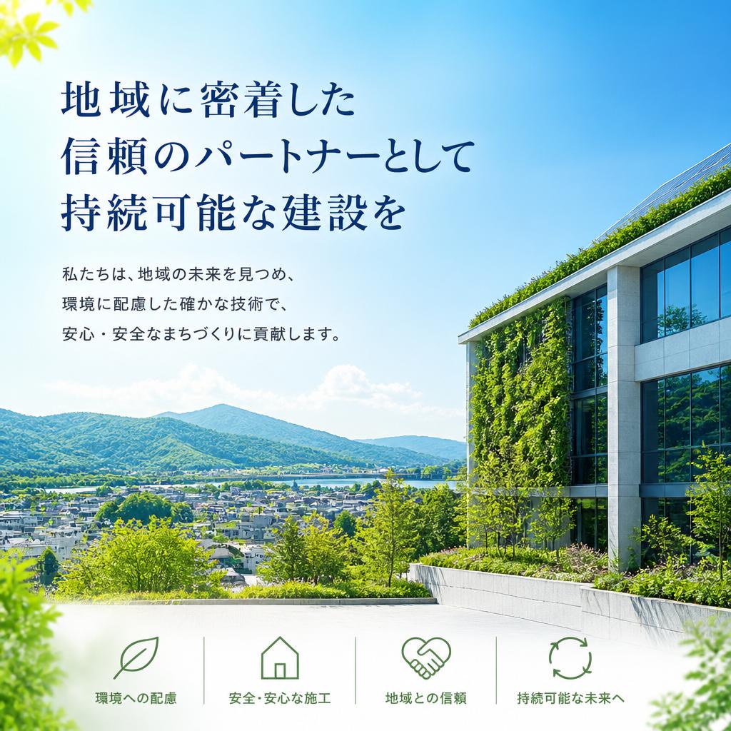 地域に密着した信頼のパートナーとして持続可能な建設を